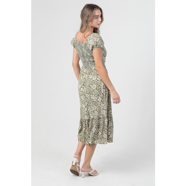Angie Deep U Neck Maxi Dress (C4736)