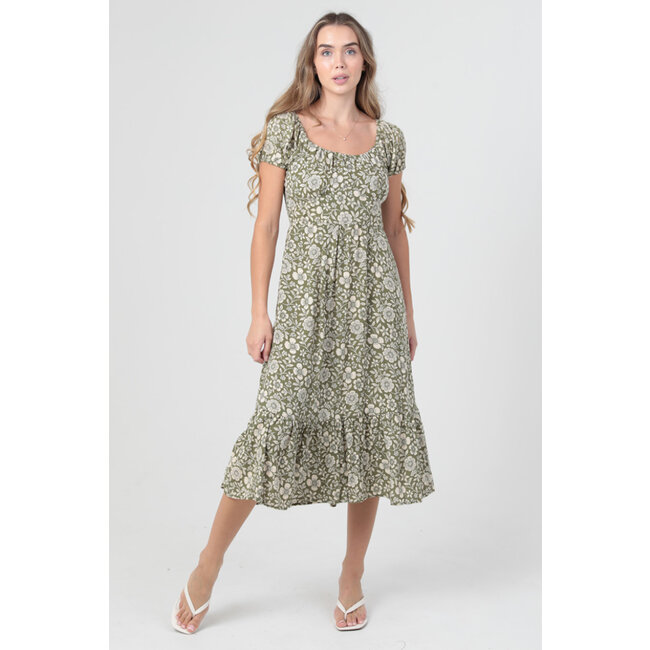 Angie Deep U Neck Maxi Dress (C4736)