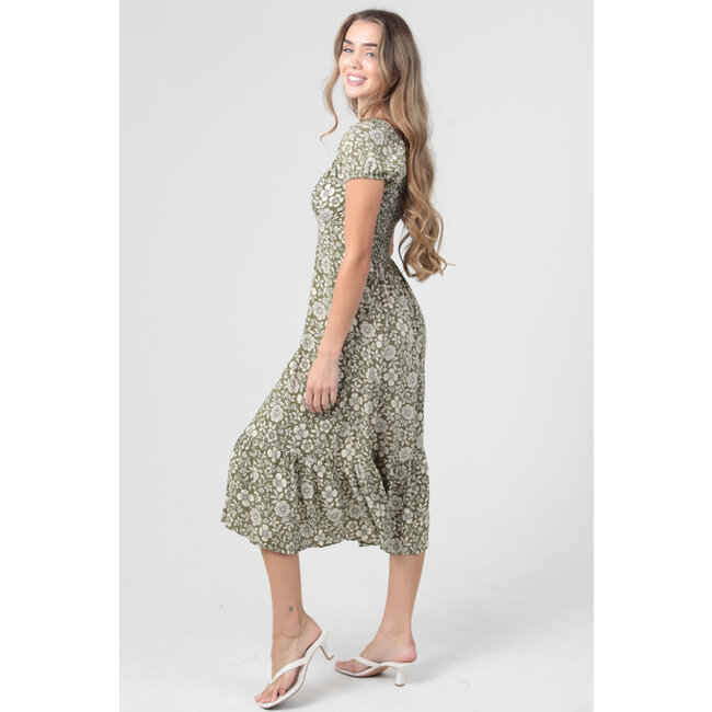 Angie Deep U Neck Maxi Dress (C4736)