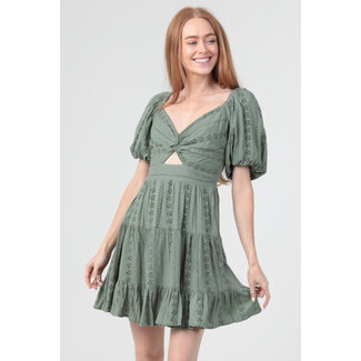 Angie Keyhole Dress w/ Slv (C4B91) - Creations Boutique