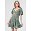 Angie Angie Keyhole Dress w/ Puff Sleeve(C4B91)