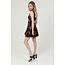 Angie Wide Strap Printed Dress With Tie Front (C4E86)