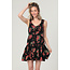Angie Wide Strap Printed Dress With Tie Front (C4E86)