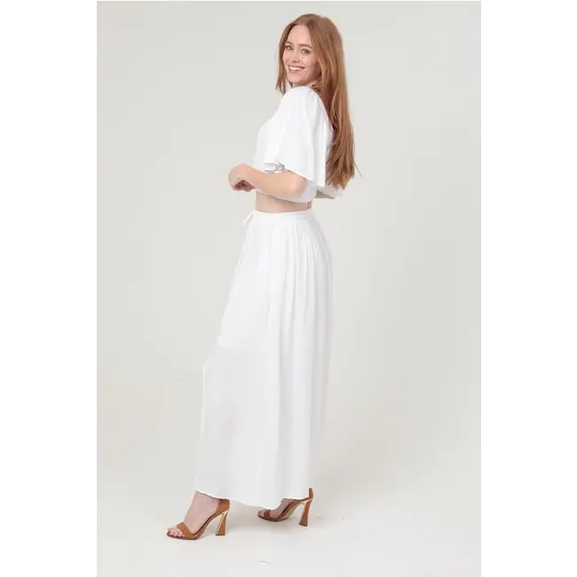 Angie Double Slit Maxi Skirt (B6A55)