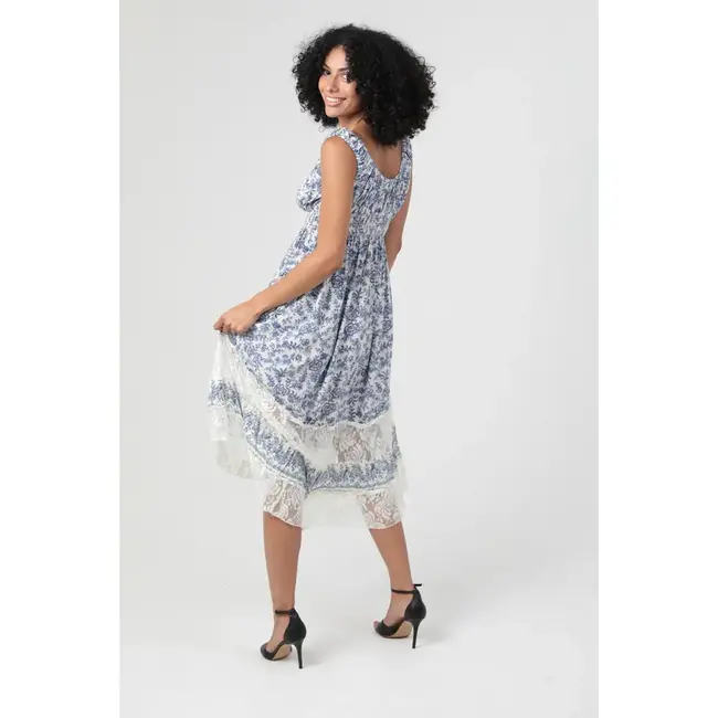Angie CAP SLEEVE TIE BUST MIDI (C4H04)