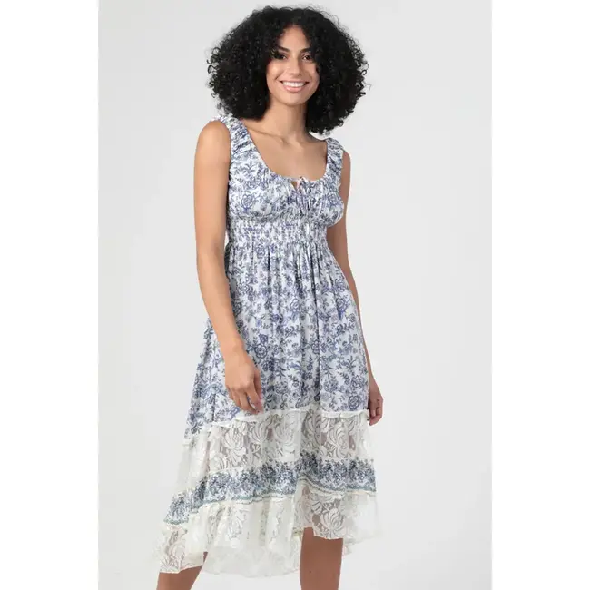 Angie Angie CAP SLEEVE TIE BUST MIDI (C4H04)