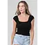 Angie Cap Slv Pointelle Top (X2EB2) ASIS