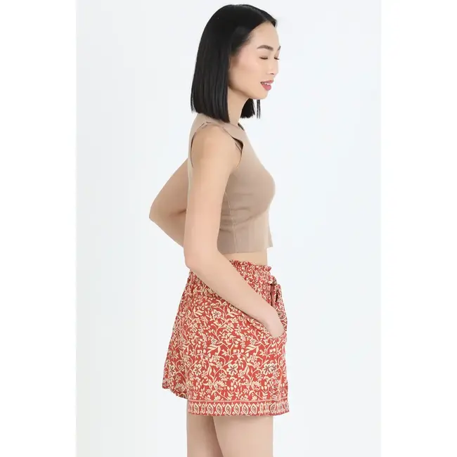 Angie Angie Tie front Pocket Shorts (BS828)