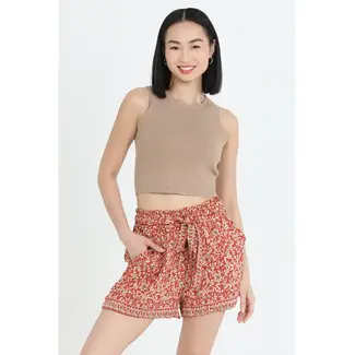 Angie Angie Tie front Pocket Shorts (BS828)