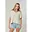 Angie Angie Slubby Metallic Threads V Neck Short Sleeve Knit Pullover (XHS86)