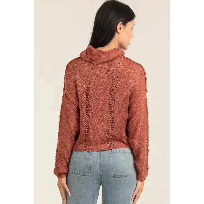 Angie Angie Long Sleeve Cowl Neck Sweater (XHT60)