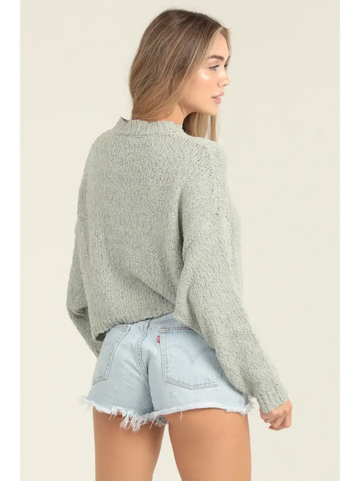 Angie Slubby Knit Pullover (XHT62) - Creations Boutique