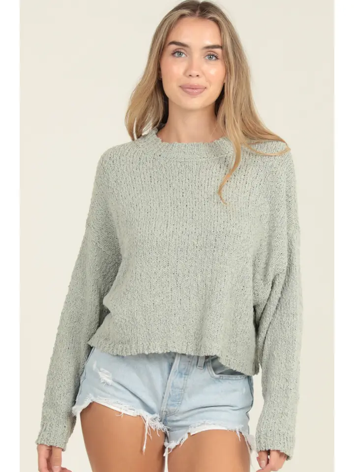 Angie Slubby Knit Pullover (XHT62) - Creations Boutique