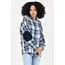 Angie Angie Elbow Patch Plaid Top (C2162)