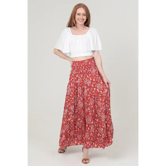 Angie Angie Tiered Skirt Smock Waist (26P57)