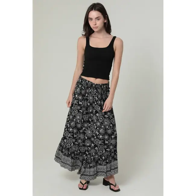 Angie Angie Ruffle Hem Maxi Skirt (26P93)