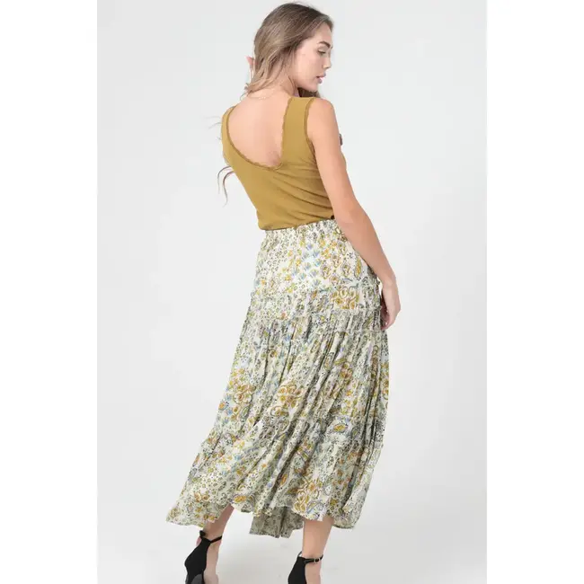 Angie Angie Maxi Skirt With Tie Waist (B6B59)