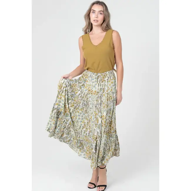 Angie Angie Maxi Skirt With Tie Waist (B6B59)