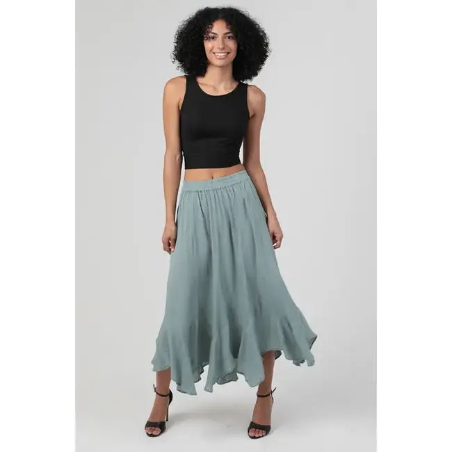 HAENGNAE ヘンネOMOCHI VOLUMINOUS MIDI SKIRT Angie Hankerchief Midi Skirt (H6318) - Creations Boutique