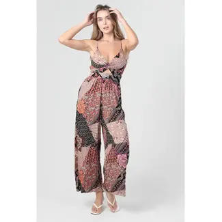 Angie Angie Twist Front Jumpsuit W/ Keyhole (B5A42)