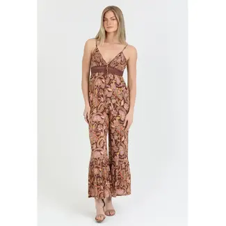 Angie Angie Smocked Bodice Strapless Jumpsuit (B5B60)