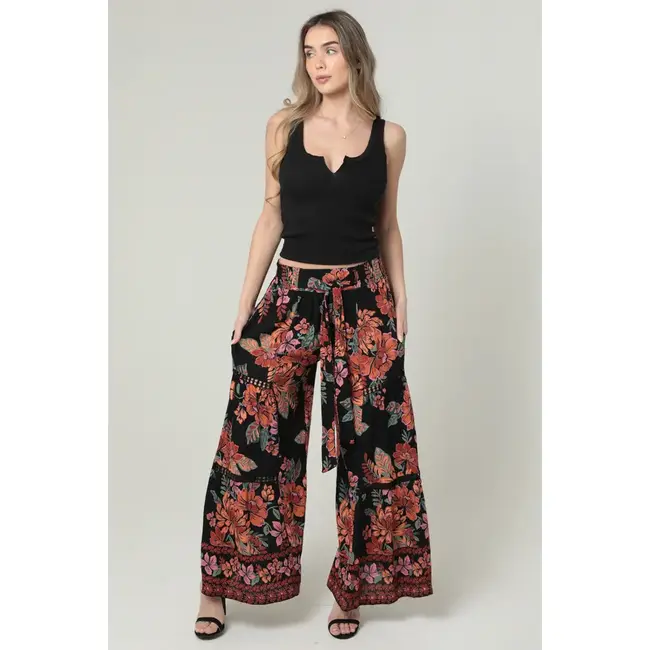 Angie Angie Tie Waist Crochet Tier Pant (25T18)