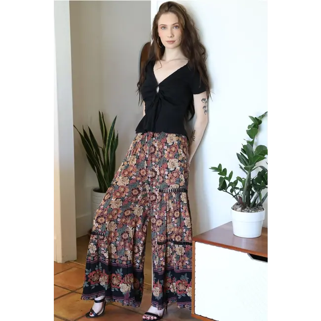 Angie Angie Palazzo Pant/lace(25R84)