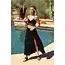 Angie Angie Maxi Skirt w/ Eyelets and High Slit SWDOT (26P74)