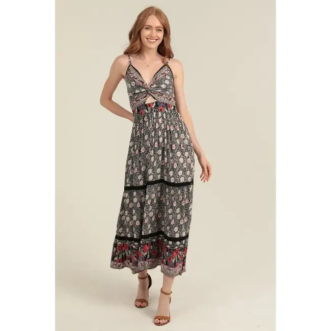 Angie Angie Deep V-Neck Maxi (F4F48)