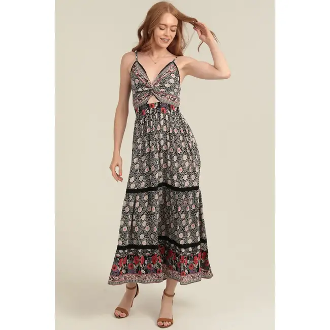 Angie Angie Deep V-Neck Maxi (F4F48)