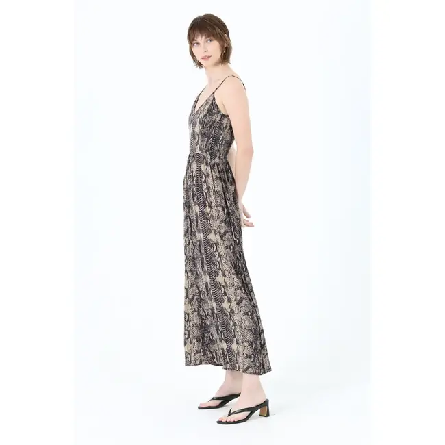 Angie V Neck Dress w/Smocked Sides (F4B70)