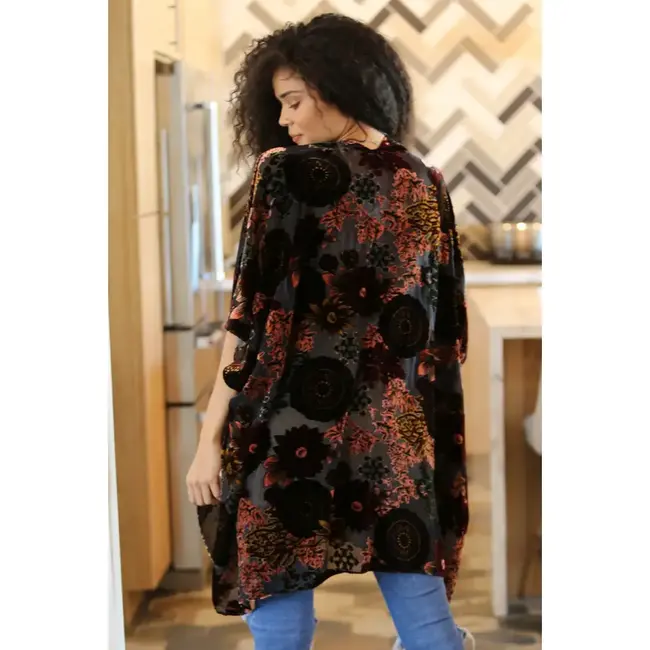 Angie Angie Burnout Velvet Kimono (X2BM6)