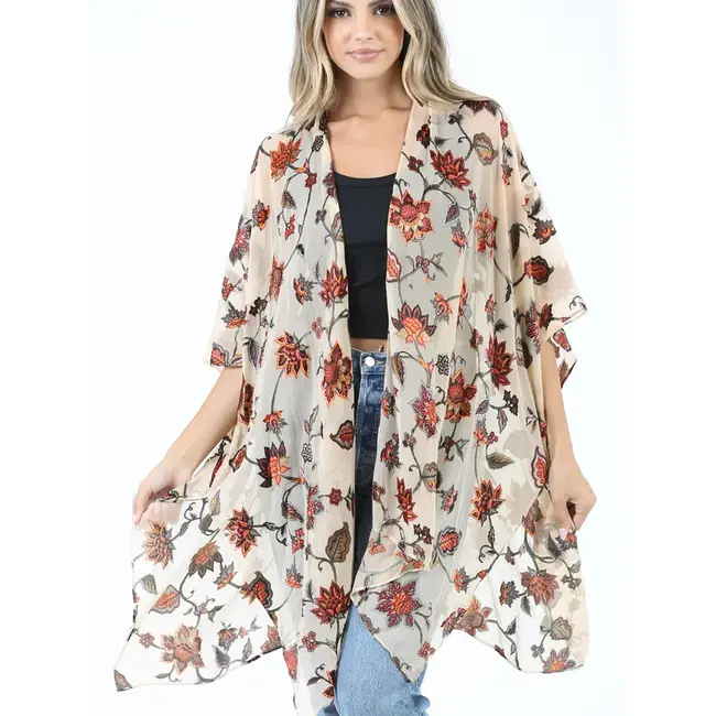 Angie Angie Burnout Nylon Kimono (X2CZ8)