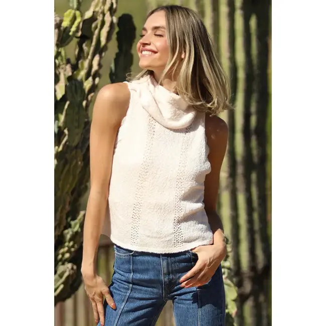 Angie Angie Cowl Neck Sleeveless Swtr Top (XHR21) ASIS