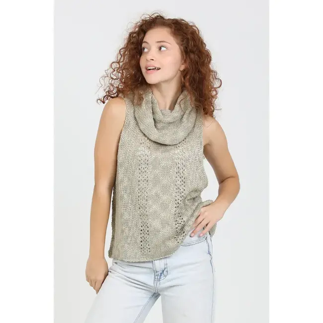 Angie Angie Cowl Neck Sleeveless Swtr Top (XHR21) ASIS