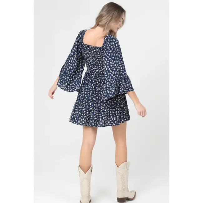 Angie Wide Sleeve Short Dress (C4470)
