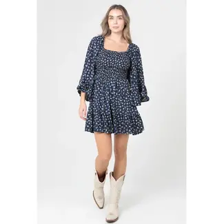 Angie Angie Wide Sleeve Short Dress (C4470)