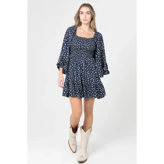 Angie Angie Wide Sleeve Short Dress (C4470)