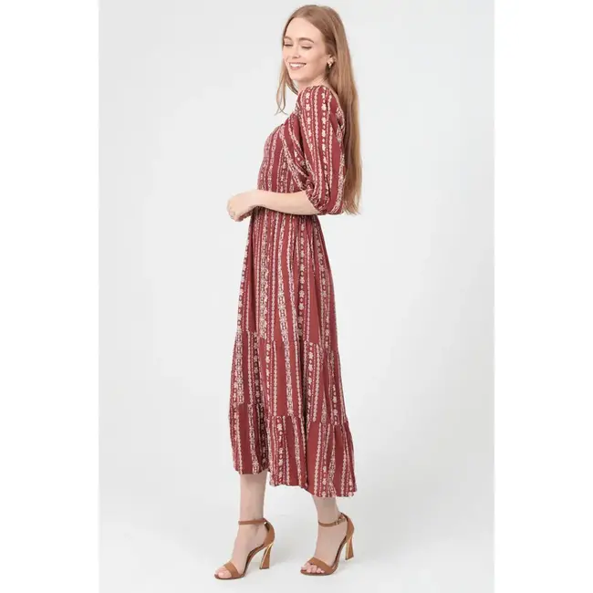 Angie Angie Maxi Dress w/Peasant Slv(C4925)