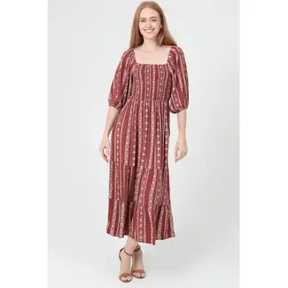 Angie Angie Maxi Dress w/Peasant Slv(C4925)