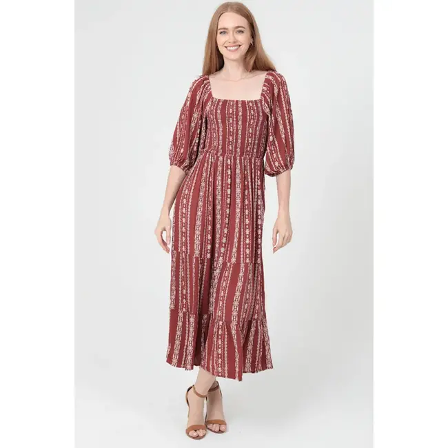 Angie Angie Maxi Dress w/Peasant Slv(C4925)