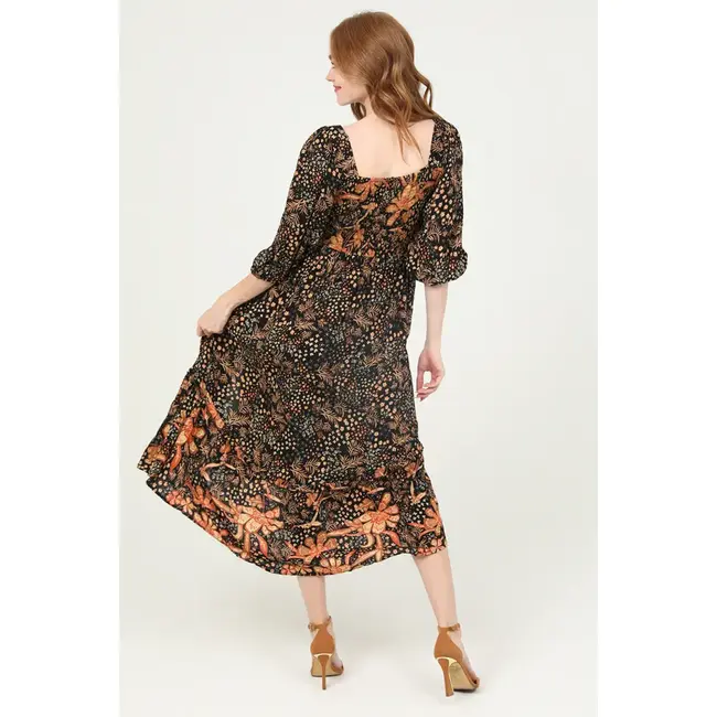 Angie Angie Twist Front LS Maxi Dress (C4A42)