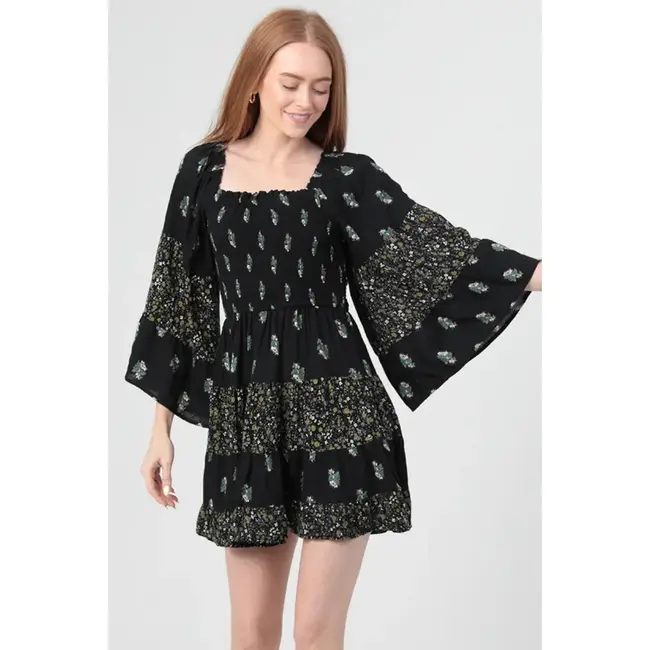Angie Angie LS Printed dress (C4D06)