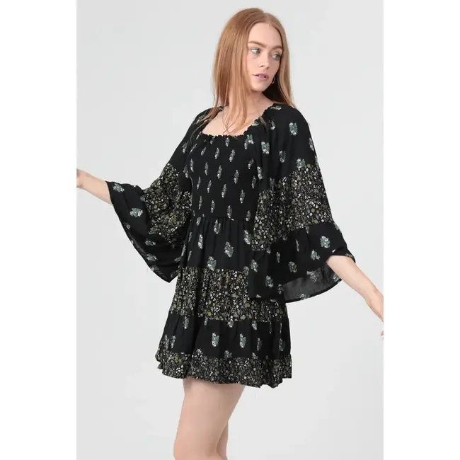 Angie Angie LS Printed dress (C4D06)