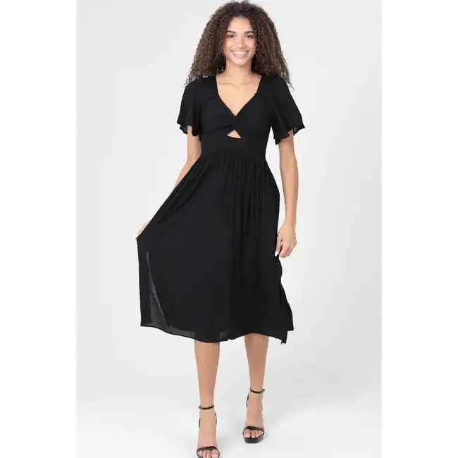 Angie Angie Flutter Slv Midi Dress (C4D11)