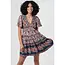 Angie Angie V Neck Flutter Sleeve Dress (C4G26)