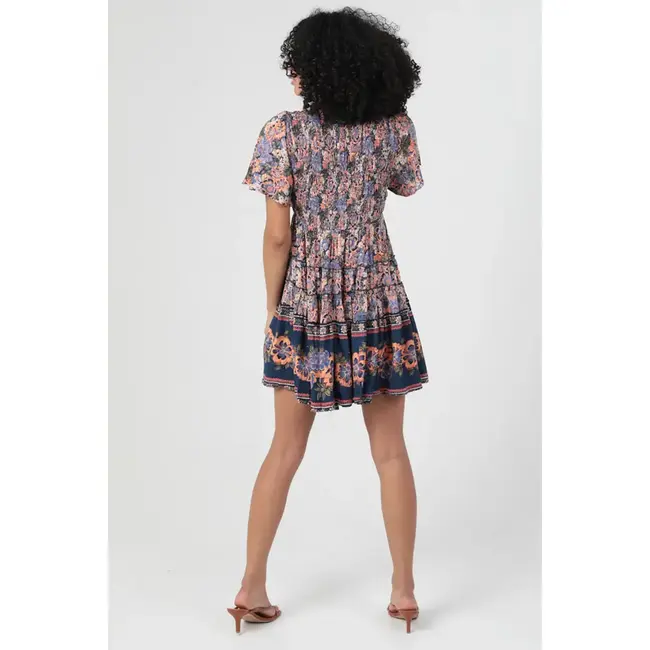 Angie Angie V Neck Flutter Sleeve Dress (C4G26)