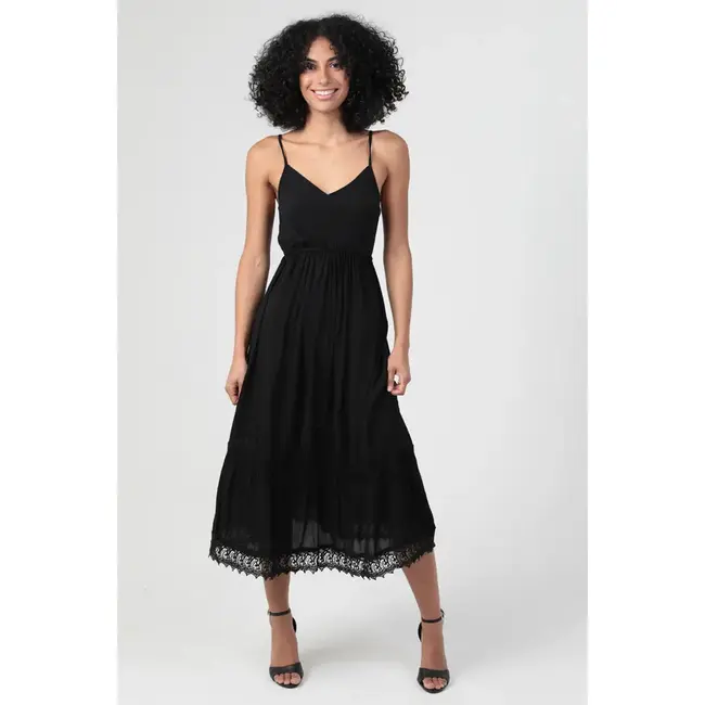 Angie Angie Hi Lo Dress w/Trim (C4G99)