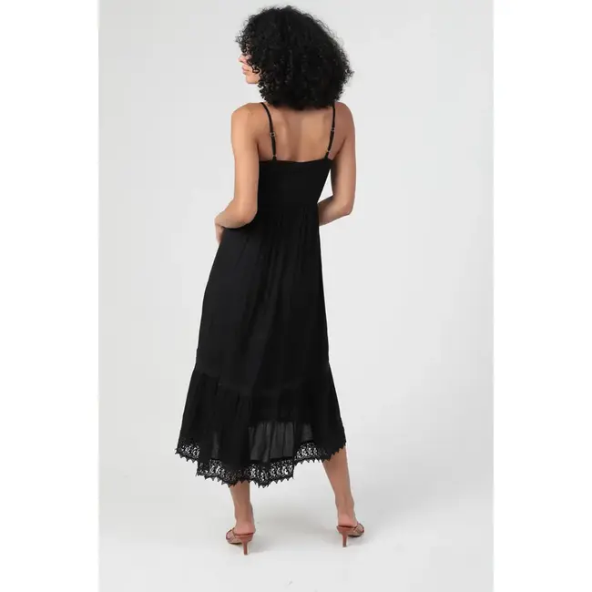 Angie Angie Hi Lo Dress w/Trim (C4G99)