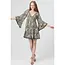 Angie Angie Dress with Crochet on Sleeve Hem and Dress Hem (C4H74)